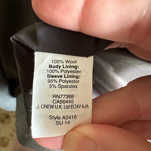 J.Crew Sidney Super 120s Wool blazer jacket suiting-12 tall-heather flannel grey - Picture 3 of 6